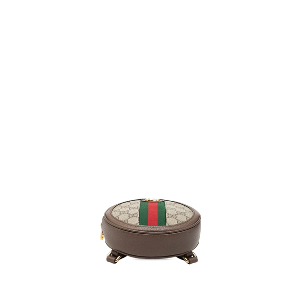 Pre-Loved Gucci Mini GG Supreme Web Ophidia Round Backpack